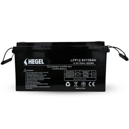 LİFEPO4 Lityum Akü 12.8V 150AH 1920Wh M8 4S2P Bluetooth'lu