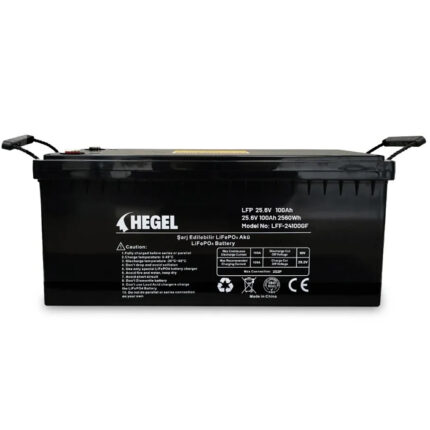 LİFEPO4 Lityum Akü 25.6V 100AH 2560Wh M8 2S2P Bluetooth'lu