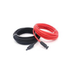 5mt Kırmızı ve  5mt Siyah 6mm Konnektörlü Çift İzolasyonlu Bakır Solar Kablo